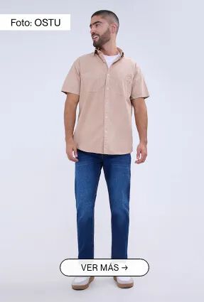 camisa beige para hombre basicas